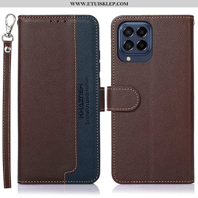 Etui Folio do Samsung Galaxy M53 5G Rfid Khazneh W Stylu Liczi